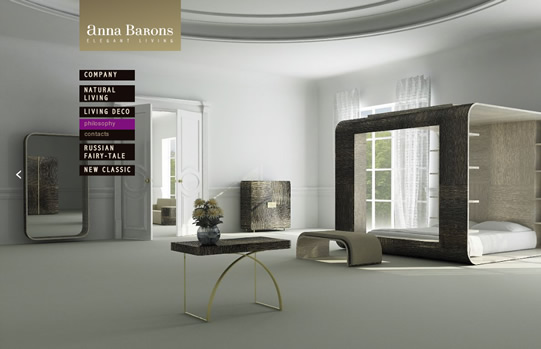 Website layout of Anna Barons