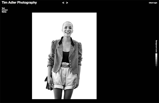 personal portfolio web for Berlin based photographer Tim Adler